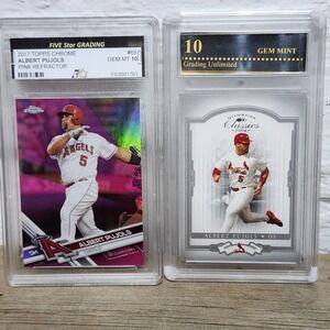 Albert Pujols Baseball Cards 2017 10 Topps Chrome Pink Refractor 2004 Donruss 10